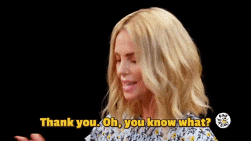 Charlize Theron Thank You GIF by First We Feast