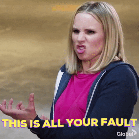 The Good Place Blame GIF by Global TV - Find & Share on GIPHY