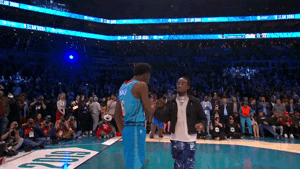 slam dunk hug GIF by NBA