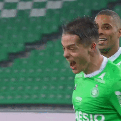 Happy Football GIF by AS Saint-Étienne