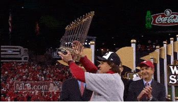 baseball trophy GIF by MLB