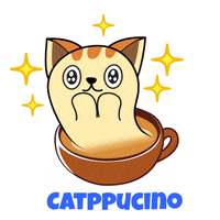 Cat Cappucino GIF by My Girly Unicorn
