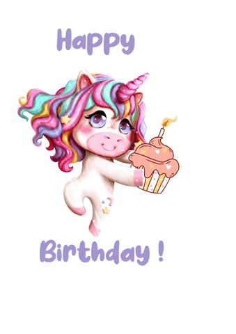 Happy Birthday Dancing GIF by My Girly Unicorn