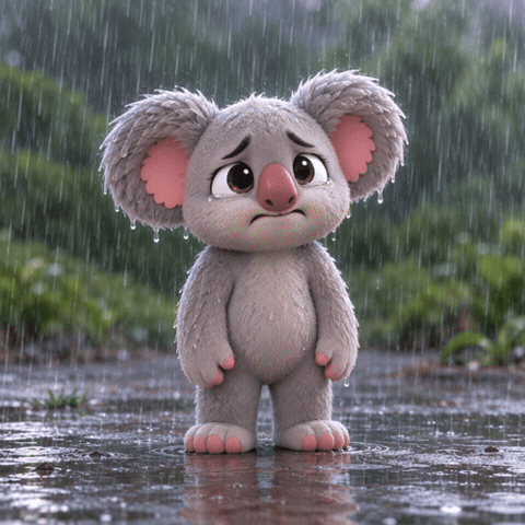 Sad Rain GIF by Barely Bearz