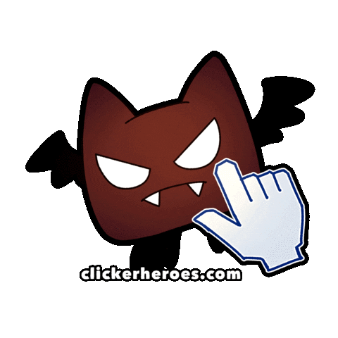 Angry Clicker Heroes Sticker by Playsaurus
