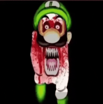 Scream Luigi GIF