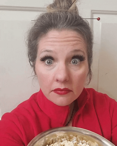 Eating Popcorn Reaction GIF by The Cringey Mom - Jen Campbell