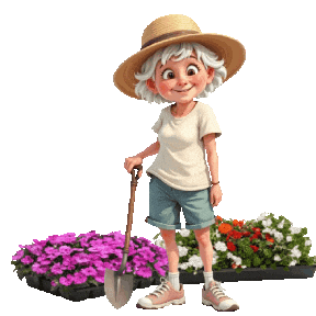 Spring Planting Flowers Sticker