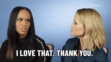 Reese Witherspoon Thank You GIF by BuzzFeed