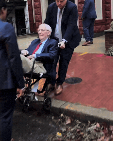 Peace Sign Wheelchair GIF