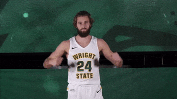 Flexing Ncaa Sports GIF by Wright State University Athletics