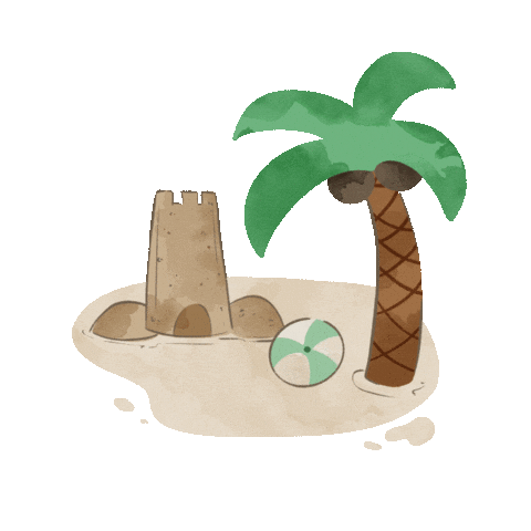 Sand Castle Swimming Sticker by Agricamper