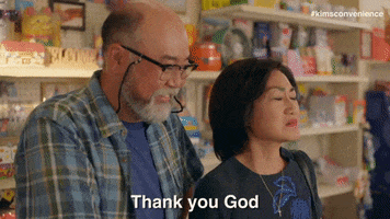 thank you god cbc GIF by Kim's Convenience