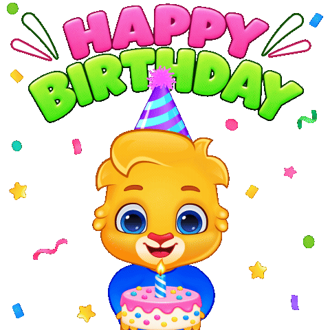 Celebrate Happy Birthday Sticker by Lucas and Friends by RV AppStudios