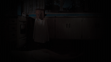 Scary Room Halloween Animated Scene GIF