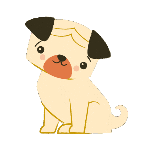 Dog Pug Sticker by Jay Fleck
