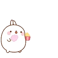 happy come on Sticker by Molang