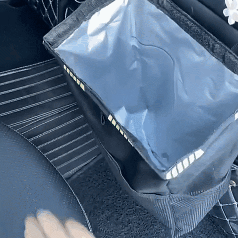 Poubelle de voiture, poubelle pliable portable, poubelle automatique  universelle Compression Sac poubelle de voiture pliable avec couvercle  poubelle pour bureau