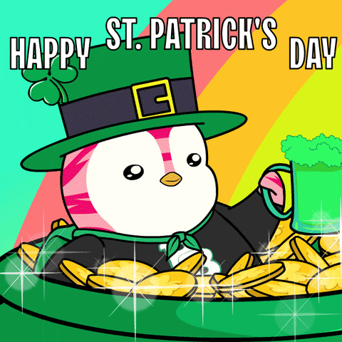 St Patricks Day Rainbow GIF by Pudgy Penguins