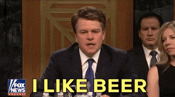 Matt Damon Beer GIF by Saturday Night Live