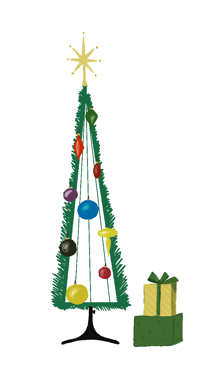 Christmas Tree Sticker by Josie Dunne