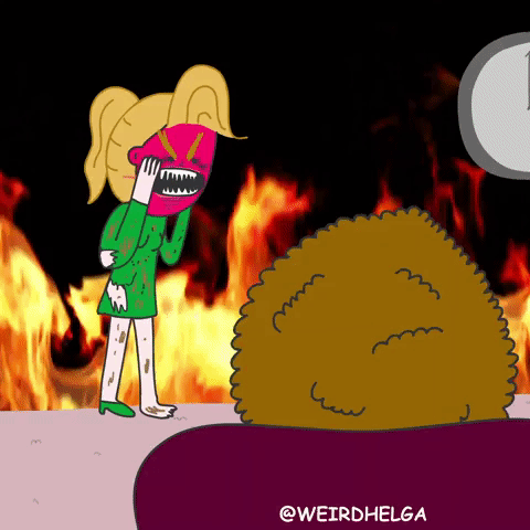 Angry Weirdhelga GIF by BuzzFeed Animation