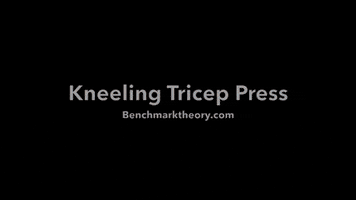 Bmt- Kneeling Tricep Press GIF by benchmarktheory
