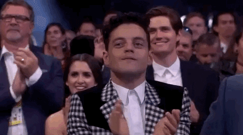 Rami Malek Applause GIF by AMAs
