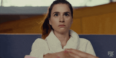 aya cash panic GIF by You're The Worst 