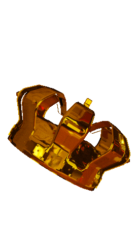 Gold Crown Sticker by modelvault3d