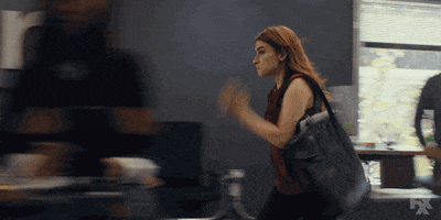 aya cash running GIF by You're The Worst 