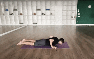 Yoga Pose Roll On The Floor GIF by YOGABODY