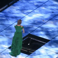 Taylor Swift Dives Into Hole on Stage