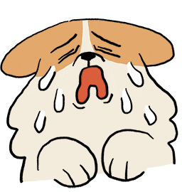 Dog 哭 Sticker