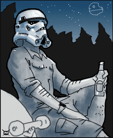 nickimagined beer star wars chill stormtrooper GIF