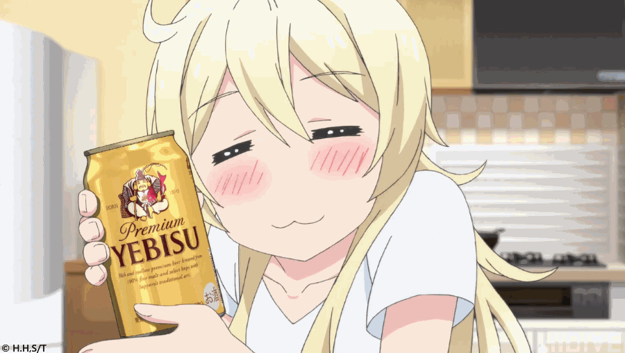 Drink Beer Drinking GIF by HIDIVE Find &amp; Share on GIPHY