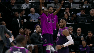 happy hands up GIF by NBA