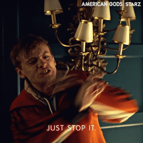 Cut It Out No GIF by American Gods