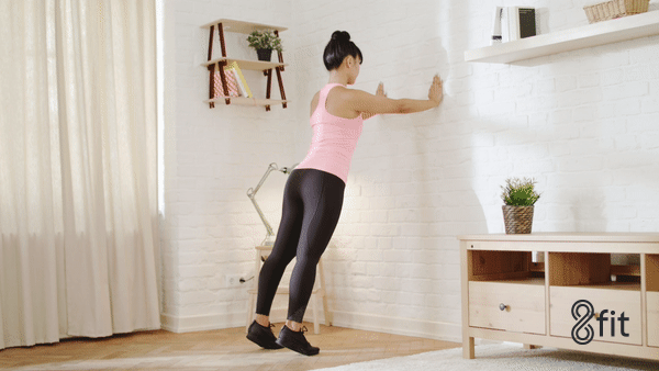 Wall Pushup GIF by 8fit - Find & Share on GIPHY