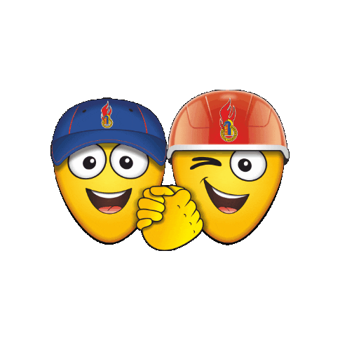 Happy Shake Hands Sticker by The Goodeys