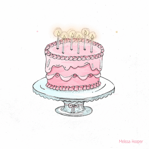 Happy Birthday Illustration GIF by Melissa Hooper - Find & Share on GIPHY