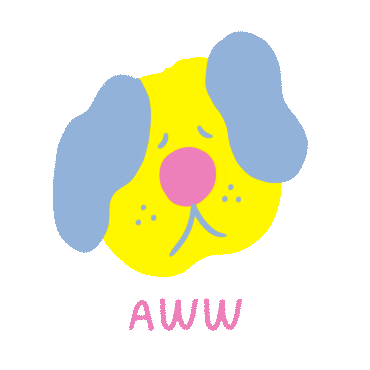 Sad Dog Sticker by Grace Danico
