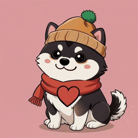 I Love You Cute Dog GIF by Manyu