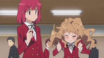 happy anime girl GIF