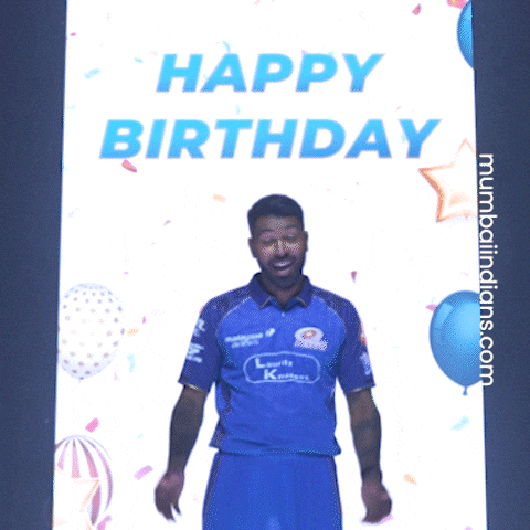 Happy Birthday GIF by Mumbai Indians