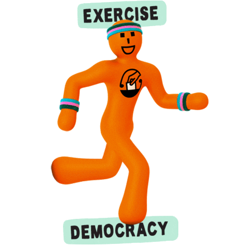 Democracy Running Sticker by Electoral Commission NZ