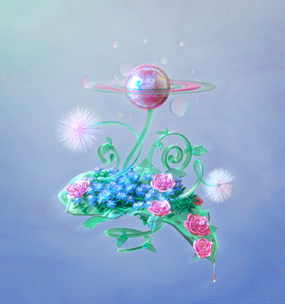 Space Flowers GIF by Blake Kathryn