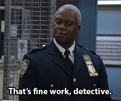 Image result for good work detective gif