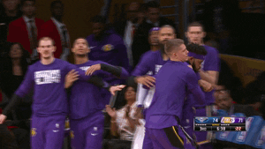 los angeles laughing GIF by NBA