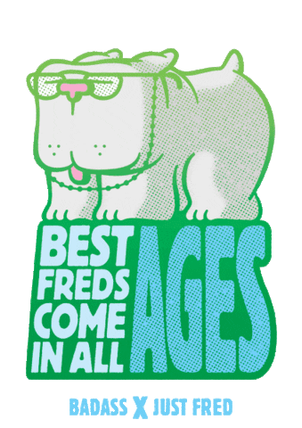 Badass Pitbull Sticker by JUST FRED